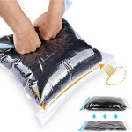 ALMING Compression Bags for Travel - 12 Pack Space Saver Bags - No Vacuum or Pump Needed - Vacuum Storage Bags for Travel Accessories - Transparent