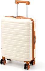 Lekesky Cabin Suitcase 55x40x20, Beige/Brown