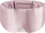 OLESILK Sleep Mask, 100% Natural Mulberry Silk Eye Mask for Women and Men with Adjustable Strap, Large in Size, Blindfold for All Night Sleep, Pink
