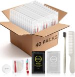 Travel Size Toiletries Bulk Personal Hygiene Kits for Homeless (40 Pack)