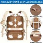 Carry On Backpack, Travel Backpack, Beige, Large-25L, Travel - Image 7