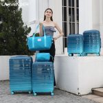 LARVENDER Luggage Sets Expandable Lightweight Suitcases Set with Spinner Wheels, Ocean Breeze 6PCS, 6 Piece Set (18/20/24/28/DB/TB), Hardside Expandable Luggage Sets With Tsa Lock Spinner Wheels - Image 8