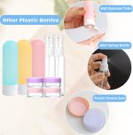 20 Pack Travel Bottles Set, TSA Approved Travel Size Toiletries Containers, Leak Proof Shampoo and Conditioner Bottles, Refillable Travel Essentials Toiletry Bottles (Light Color) - Image 5