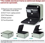 Hanke 20 Inch Carry On Luggage Airline Approved Hard Shell Suitcases with Wheels and Front Pocket TSA Luggage Lightweight Carry On Suitcase for Travel Rolling Luggage for Woman Man - Image 5