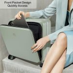 Hanke 20 Inch Carry On Luggage Airline Approved Hard Shell Suitcases with Wheels and Front Pocket TSA Luggage Lightweight Carry On Suitcase for Travel Rolling Luggage for Woman Man - Image 7