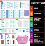 Small First Aid Kit - 165 Pieces Two Tone Emergency Kit with Hard Shell and Fluorescent Exterior Coating, Emergency First Aid Kit for Home, Car, Travel, Hiking and Outdoor - Image 3