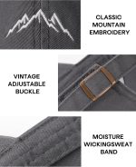 FURTALK Baseball Caps Mens Mountain Embroidery Dad Hat Unstructured Soft Vintage Washed Cotton Outdoor Baseball Cap - Image 4