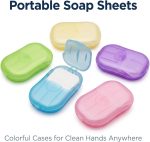 5 Boxes 500 Sheets Colorful Disposable Soap Paper Hand Cleaner Fragrance for School Indoor, Outdoor, Travel, Camping Hiking, Paper Soap, Travel, Personal Foot Hand Care - Image 2