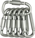 6 pcs Aluminum D-ring Locking Carabiner Light but Strong