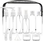 Cosywell Travel Size Bottles for Toiletries 13 Pack 2oz TSA Approved Toiletry Bottles Leak Proof Travel Kit for Women Shampoo Lotion Skincare Cosmetic Container Travel Essentials(White)