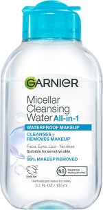 Garnier SkinActive Micellar Cleansing Water, For Waterproof Makeup, 3.4 Fl Oz