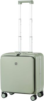 Hanke 20 Inch Carry On Luggage Airline Approved Hard Shell Suitcases with Wheels and Front Pocket TSA Luggage Lightweight Carry On Suitcase for Travel Rolling Luggage for Woman Man