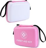 Small First Aid Kit - 165 Pieces Two Tone Emergency Kit with Hard Shell and Fluorescent Exterior Coating, Emergency First Aid Kit for Home, Car, Travel, Hiking and Outdoor